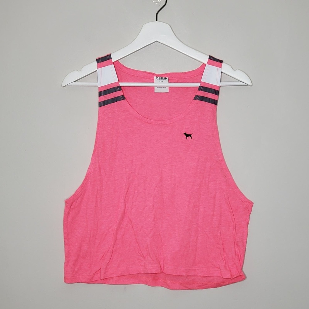 VS PINK | Cropped Hot Pink Tank | S‎